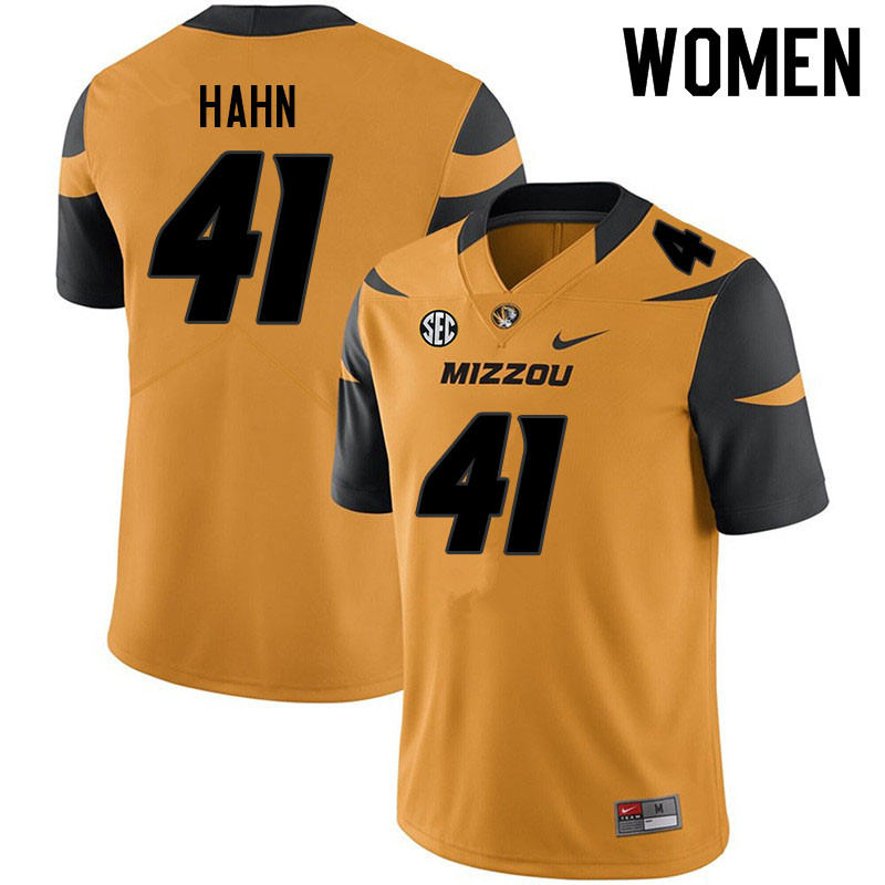 Women #41 Zach Hahn Missouri Tigers College Football Jerseys Sale-Yellow - Click Image to Close
